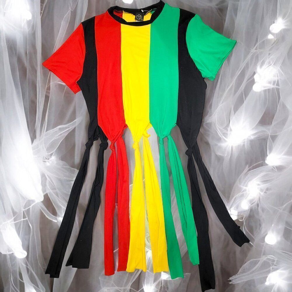 Jaimacan color panels fluttery ties top